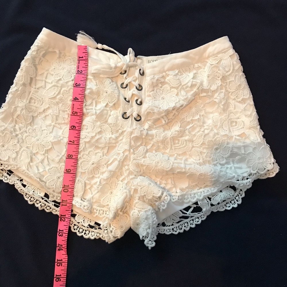 Forever21 lace / crochet white shirts (lined)